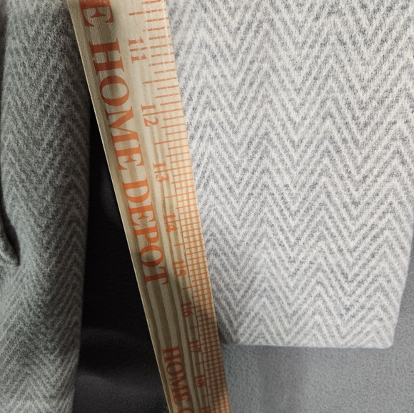 NWT Staccato Womens Large Pea Coat Trench Gray Herringbone Single Button Pockets - Picture 6 of 10